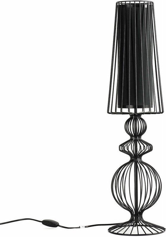 Moderne Nachttischlampe in Schwarz