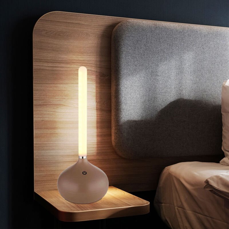 Globo Lighting - Tischlampe Wohnzimmerleuchte Tischleuchte led Touch Champagnerfarben h 24,3 cm