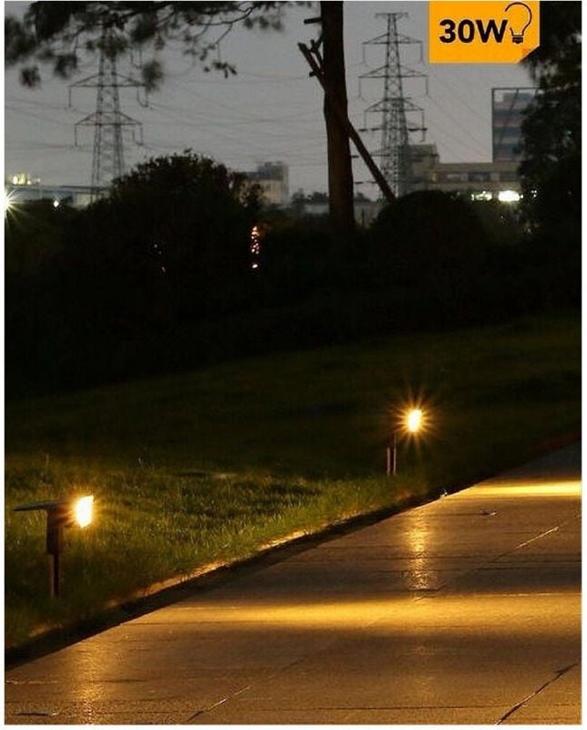 Trade Shop Traesio - Trade Shop - faretto 7LED picchetto ricaricabi mit solare pannello solare crepuscolaro muro YH0514 ...