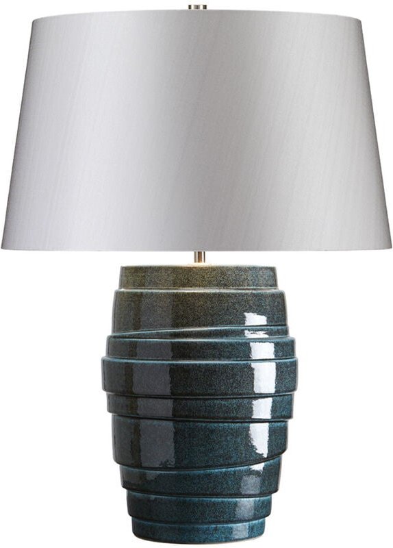 Neptune - 1 Leuchttischlampe Blue Glaze, E27 - Elstead