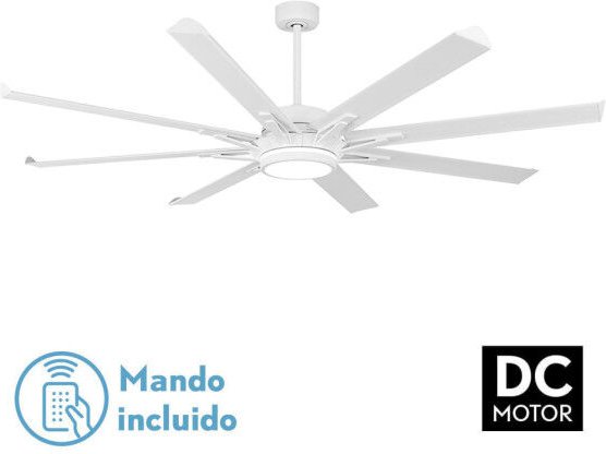 Thumbnail - Ventilator Dc Grade 30w 15w White 8 Blades Aluminium 198d 6vel. 3 Farben 4875lm Fernbedienung, Speicher, Timer - Fabrila...