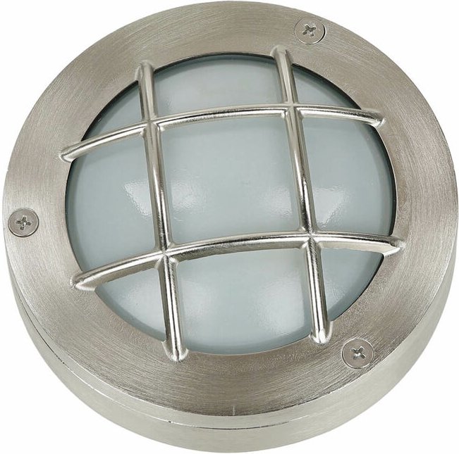 Licht-erlebnisse - Außenwandlampe rund ø 14 cm G9 IP64 Hof Garten Glas Messing massiv Maritim Wandleuchte außen