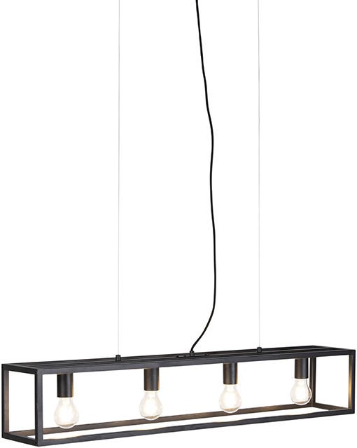Industrie Hängelampe Schwarz 4-flammig - Cage 4