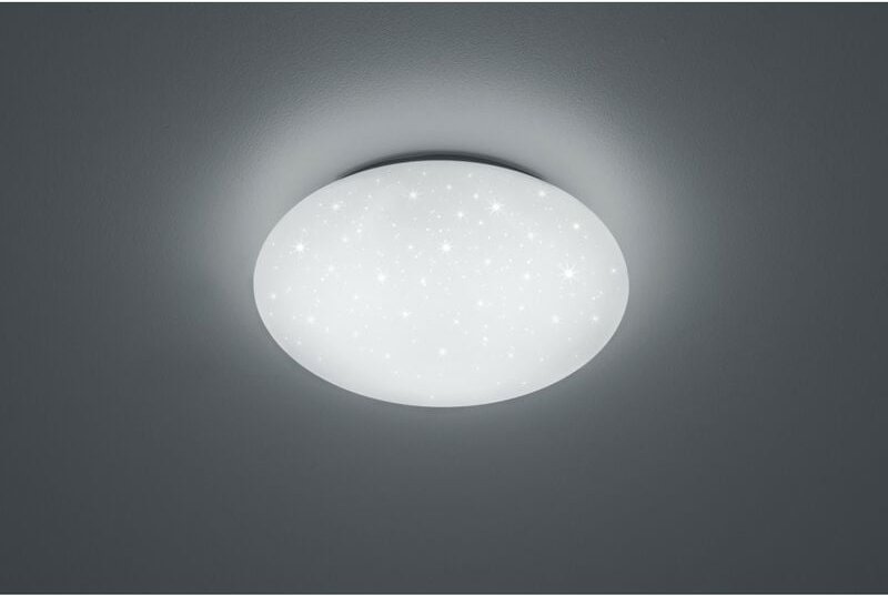 Iperbriko - IP44 Dimmbare LED-Deckenleuchte Putz White Glitter Ø37 cm Trio Lighting