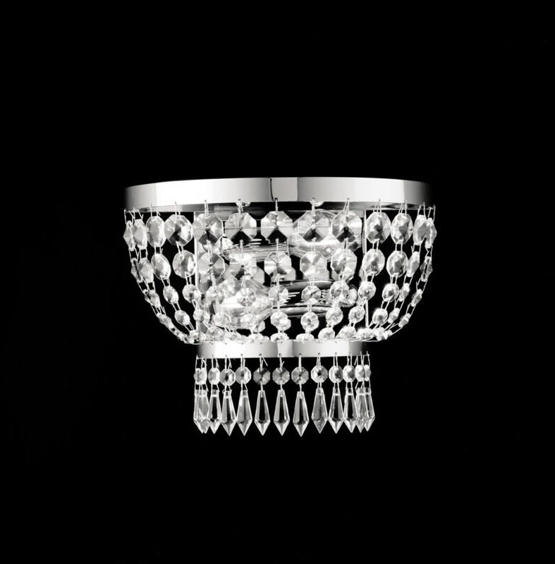 Bonetti Illumina - Mozart - Applikation aus Eisen und verchromtem Messing mit Strasssteinen 2 Lichter .27 - P.14 - BL189...