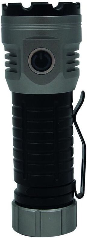 COB-LED-Handtaschenlampe (20W 2000lm) mit USB-C-Kabel Lichtstrahl bis zu 148m IPX4 Ø30x104mm Farbe Schwarz und Grau