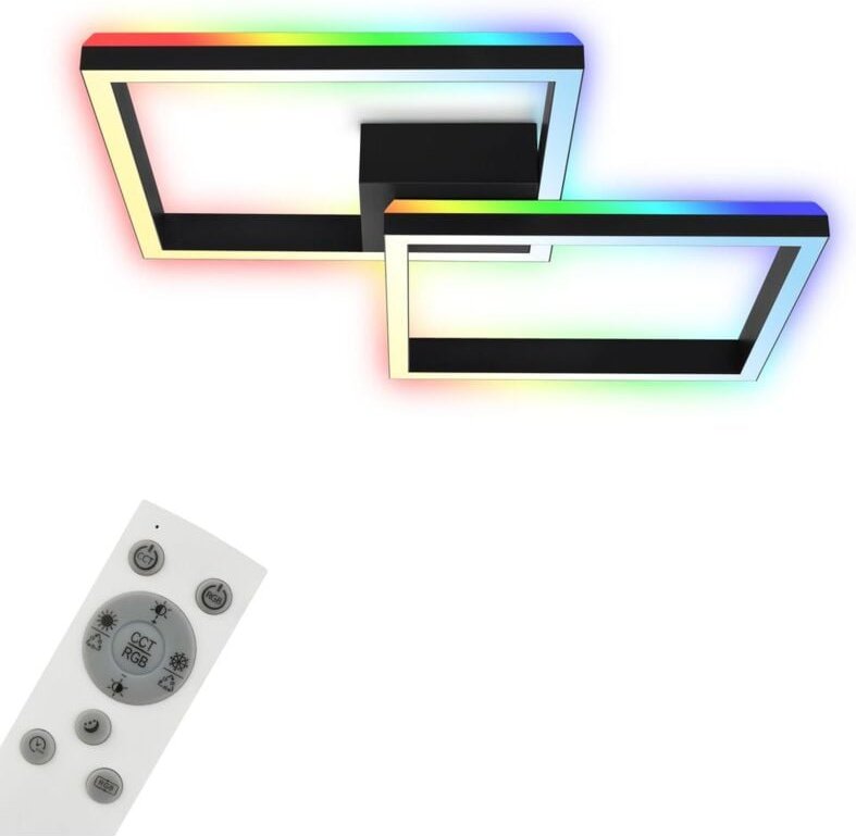 Briloner - Leuchten frame back - Wand-& Deckenleuchte - 3753015 - Inkl. Fernbedienung - cct Farbtemperatursteuerung - rg...