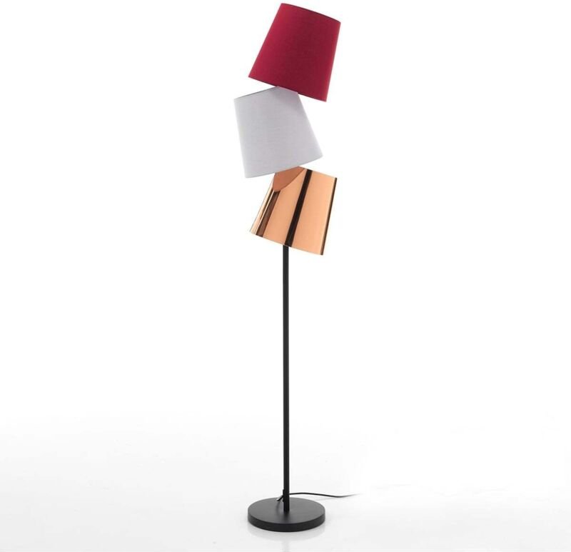 Moderne Stehleuchte 3-flammig mit bunten Schirmen Blend