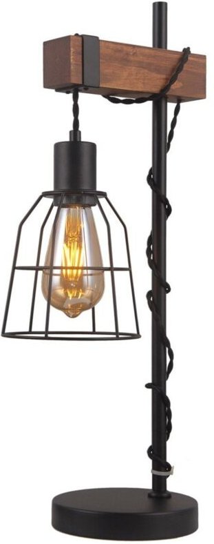 Roadstead - Industrie- und Retro-Tischlampe Schwarz Matt 1 Light, E27 - Italux