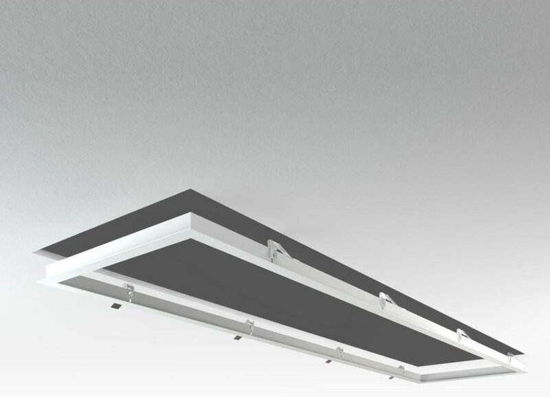 LED Panel Einbaurahmen 160x40cm weiß Deckeneinbau Montagerahmen für Rigipskartondecke