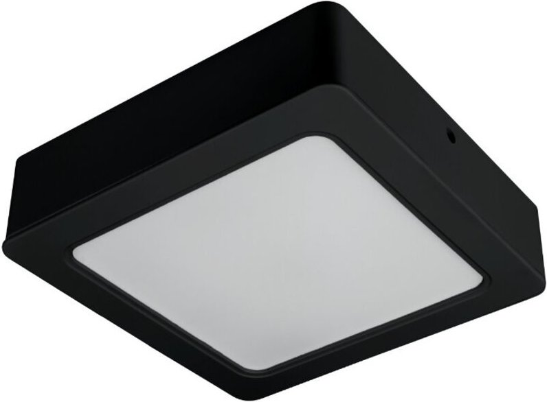 Badezimmer LED Deckenleuchte 18W 2in1 Aufbau/Einbau eckig schwarz IP54 DPM