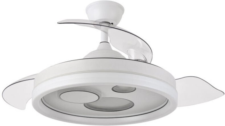 Ventilator Dc Turia 72w 6120lm White 3 Asp.folding 32/47x50/107d. 3 Farben / Erdbeben / Memory Timer - Fabrilamp