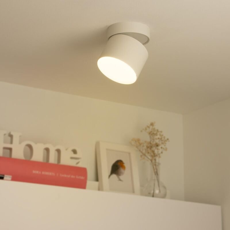 Aufbauleuchte schwenkbar GX53 - Farbe: weiß - LED Leuchtmittel: 6W warmweiß dimmbar