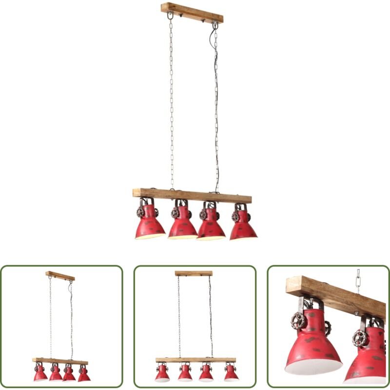 vidaXL Deckenleuchte 25 W Rot 90x24x111 cm E27