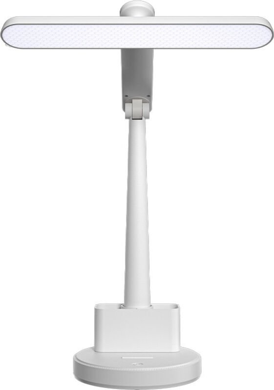 Weiße Schreibtischlampe mit Augenschutz, LED-Leselampe, dimmbare Schreibtischlampe mit USB-Ladeanschluss, 3 Beleuchtungs...