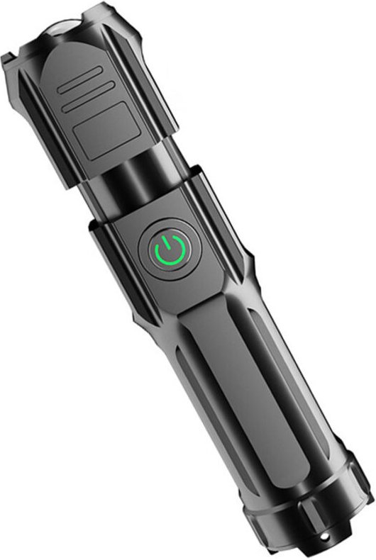 Neue, leistungsstarke Teleskop-Zoom-Taschenlampe mit USB-Ladefunktion, tragbarer kleiner Scheinwerfer mit großer Reichwe...