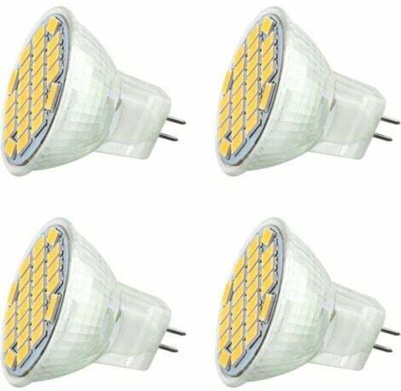 MR11 GU4 12V LED 3W Kaltweiß 6000K, 350LM, 120° 35mm MR11 30W Halogenäquivalent, AC DC 24V 12V Spot LED Encastrable GU4 ...