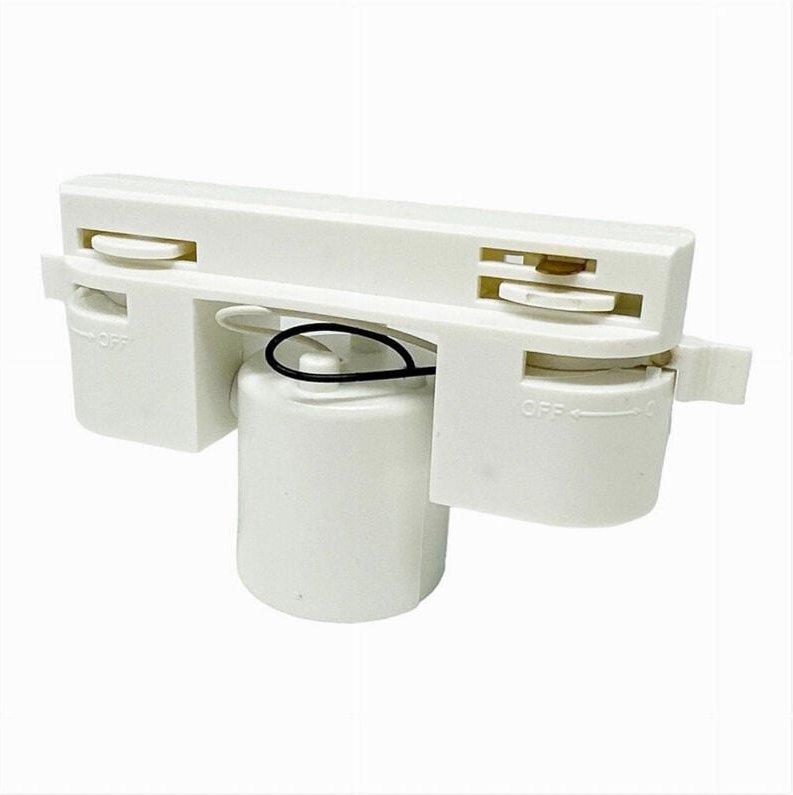 Trade Shop - EINPHASIGE SCHIENENLAMPENFASSUNG E27 GLÜHBIRNENANSCHLUSS SCHIENEN-E27-ADAPTER - Weiß