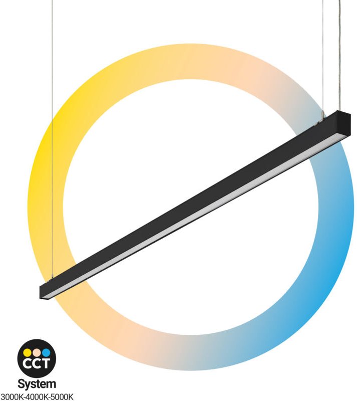 LED CCT-Linienleuchte hängend oder zur Deckenmontage - 60W -