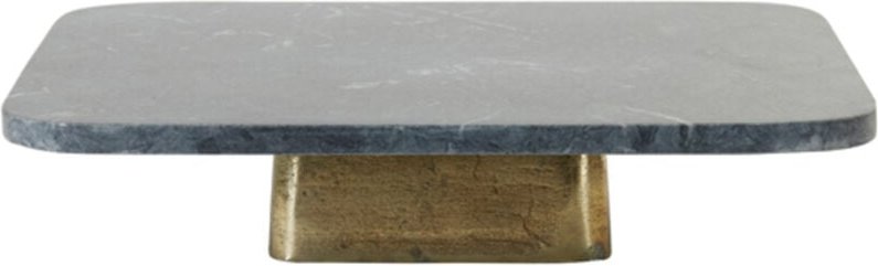 Schale labade auf Fuß in grünem Marmor mit Bronze - Light&living