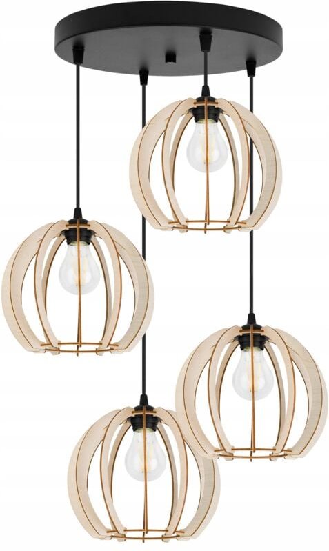 Moderne Led-Deckenhängelampe Aus Holz