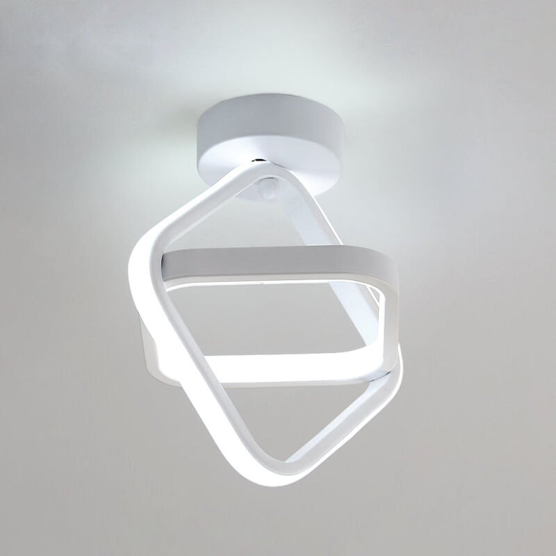 GOECO LED Deckenleuchte Modernes Design Kaltweiß 6000K Quadratischer Kreis Deckenlampe Für Küche Esszimmer Schlafzimmer ...