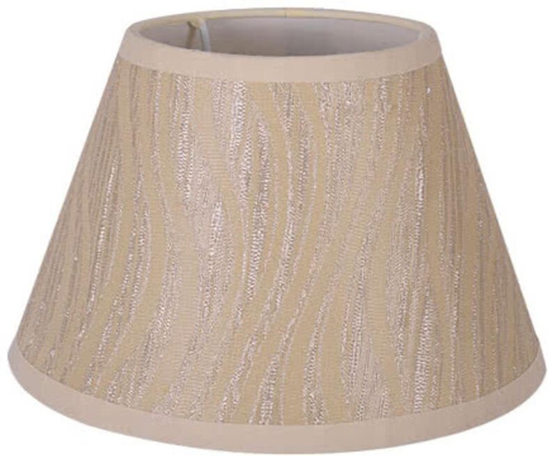 Fabrilamp - My Lamp - Konisch gefalteter Lampenschirm Grace E27 Beige (20x10x13)