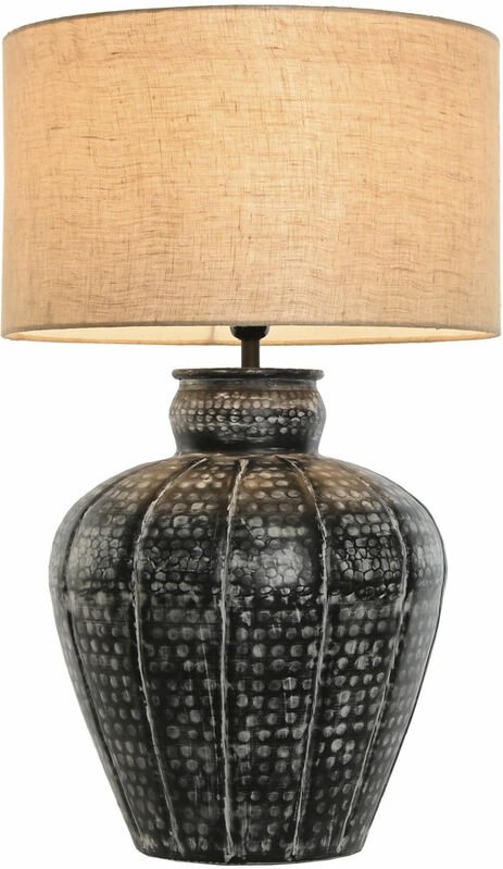 Aluminiumtischlampe 42x42x69 Schwarzes Aluminium Patiniertes Material mehrfarbig -Farbfamilien -Tischlampen Details