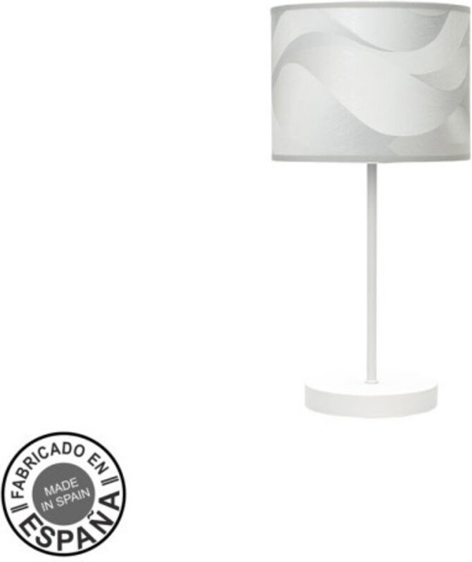 Thumbnail - Fashion Tischlampe 1xe14 weiß/grau Welle 42x17x17cm