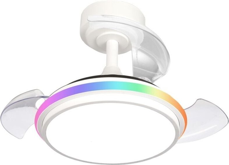 Cristalrecord - Antila Mini xs RGB-LED-Lüfter, weiß, 40 w, 3500 lm, CCT-Dim
