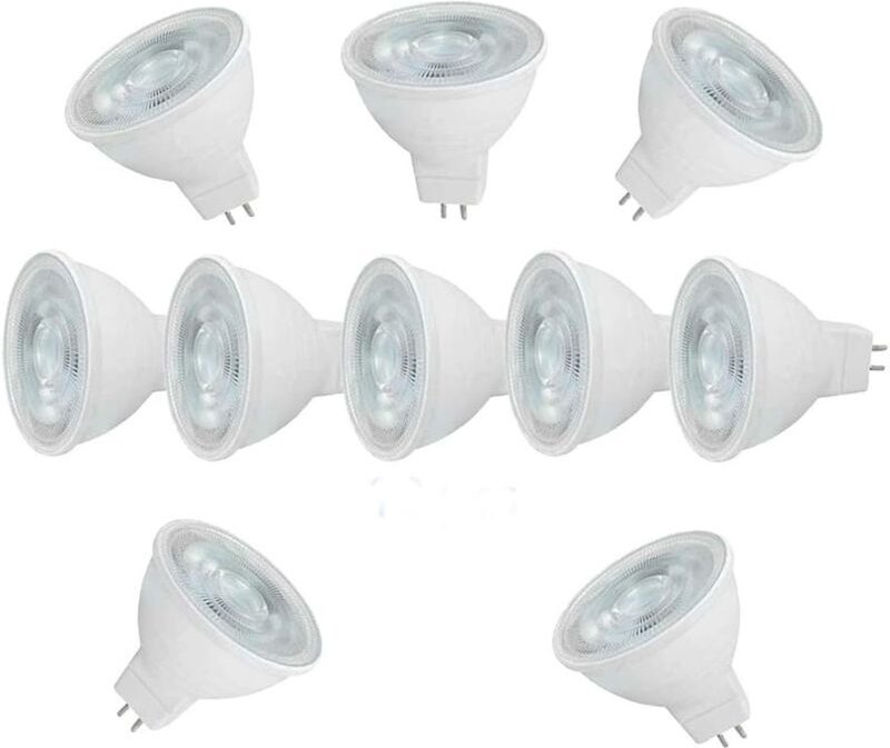10er-Pack MR16 LED 6 W 600 Lumen MR16 60 W Halogen-Äquivalent Ersatz Kaltweiß 6000 K, Abstrahlwinkel 120 ° AC 220–240 V ...
