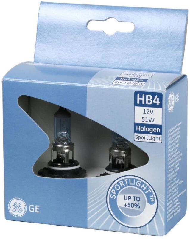GE General Electric HB4 SportLight 9006NHSU 12V 51W P22d Halogen 2er Set