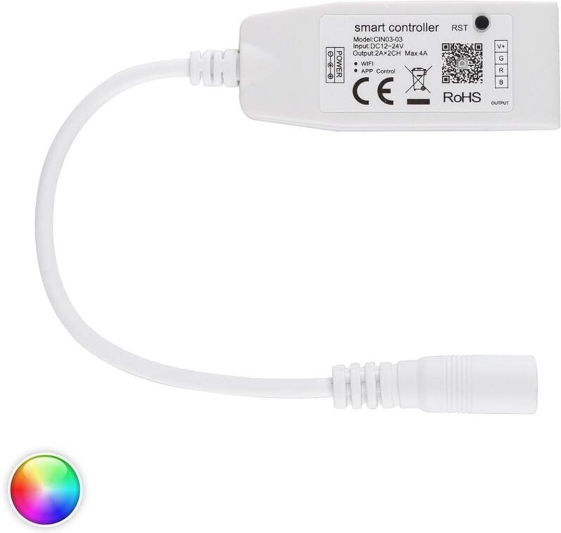 Mini-Controller WiFi LED-Streifen rgb 12/24V Weiß