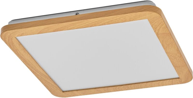 LEDVANCE ORBIS Disc Wand-/Deckenleuchte mit LED, Holzdekor, 22W, 1800lm, 3000/4000K, über Wandschalter mit Click CCT ein...