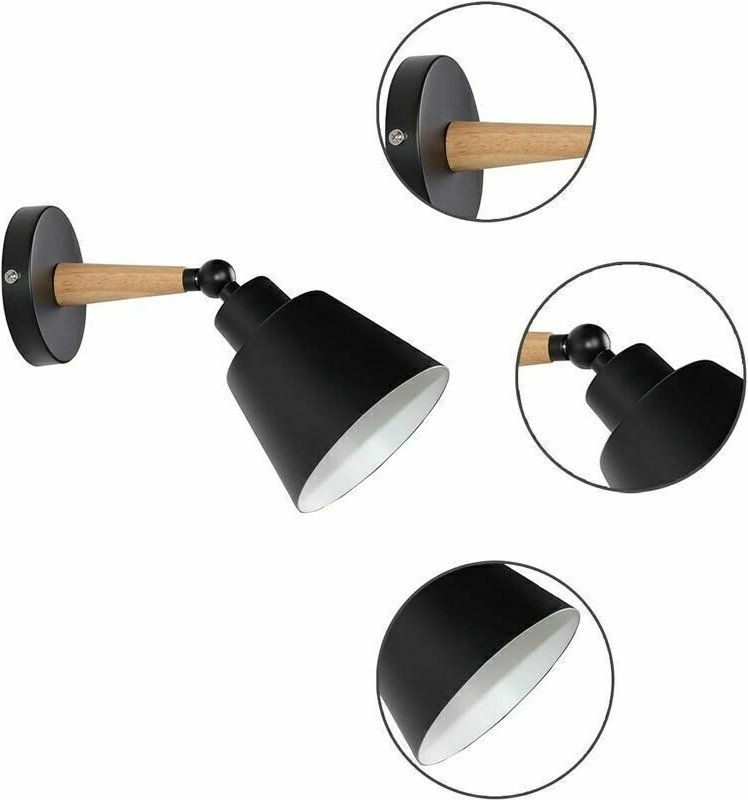 Vintage-Industrie-Wandleuchten, E27-Metall-Deckenleuchten, verstellbare Retro-Wandlampe für den Innenbereich (Schlafzimm...