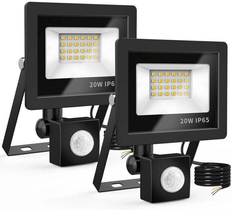 20-W-LED-Außenstrahler mit Bewegungsmelder, 24 LEDs, IP65 wasserdicht, 6500 K, 220 V, für Garten, Terrasse oder Garage (...