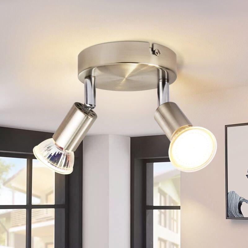 Gbly - Deckenstrahler led Küchenlampe GU10 - Deckenlampe 2 Flammig Rund Schlafzimmerlampe Modern Flurlampe 350° Deckenle...