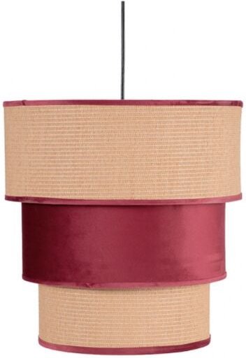 Fabrilamp - Pendelleuchte lucio de 3 Schirme und ein Licht e27 Weinrot