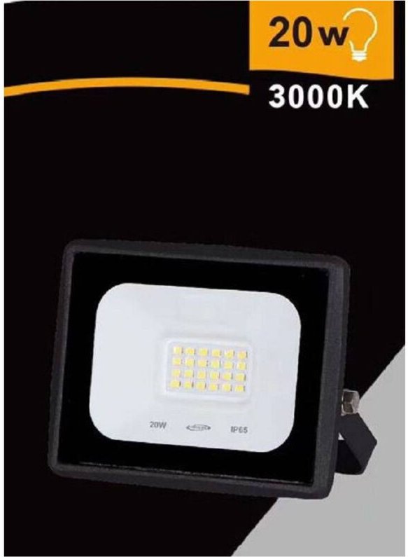 Trade Shop Traesio - Trade Shop - farnet-led far 20 watt 1800 lm IP65 schwarzfolzfolger erdwilligung EK02-20W-N -