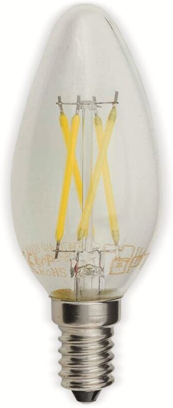 OPTONICA LED-Lampe 1473, E14, C35, EEK F, 4 W, 400 lm, 2700 K, dimmbar