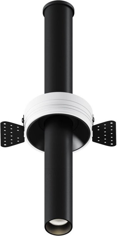 Maytoni Focus T 30 cm randloser Einbaustrahler, Schwarz, 3000 K, 460 lm