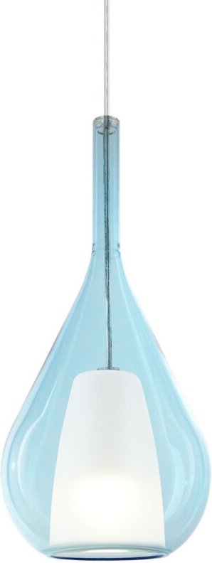 Ideal Lux KALIQUE 18 cm tropfenförmige Kuppel-Pendelleuchte, Himmelblau, 1x E27