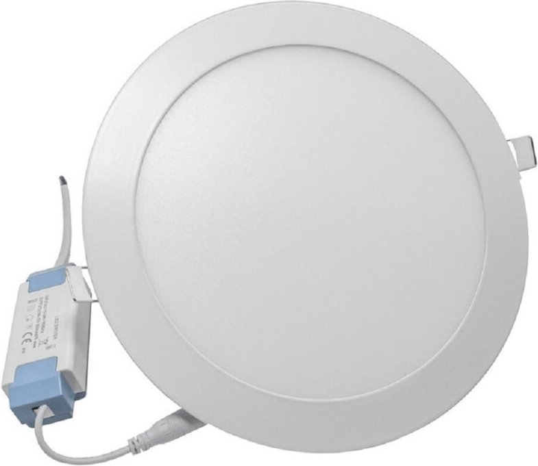 Trade Shop Traesio - Trade Shop - LED-Panel, runde, schlanke Deckenleuchte, 20 w, 3 Lichtfarben, P225A-T3C -