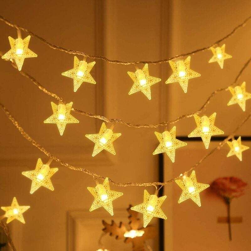 Thumbnail - Promotion, Sternenlichterkette, Lichterkette, 1 Beleuchtungsmodus, Dekorativ für Schlafzimmer, Terrasse, Party, Geburtst...