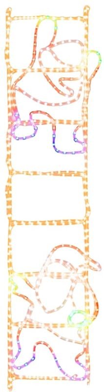 Vidaxl - LED-Silhouette Weihnachtsmann auf Leiter 552 LEDs 50x200 cm