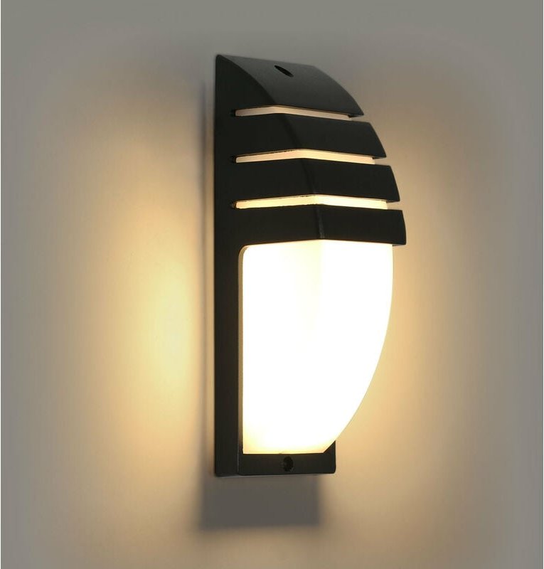 COMELY Schwarze LED-Wandleuchte mit verstellbarem Abstrahlwinkel für Innen und Außen 12W Warmweiß 3000K Wasserdicht IP65...