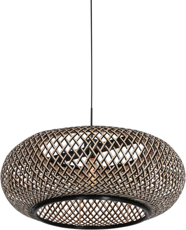 Mexlite - hängeleuchte - HaloSwap - natürlich schwarz - bambus -