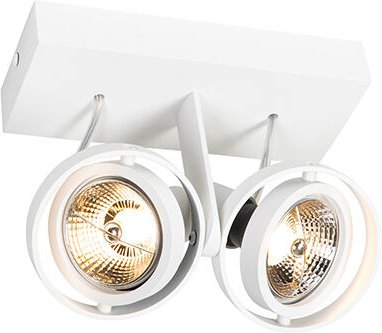 Moderner Deckenstrahler weiß 2-flammig GU10 70mm - Master