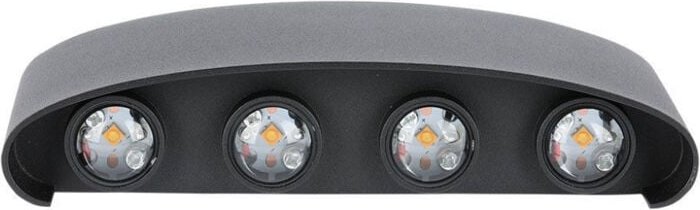 7W led Wandleuchte Doppelstrahl Schwarz Gehäuse Warmweiß IP65 - V-tac