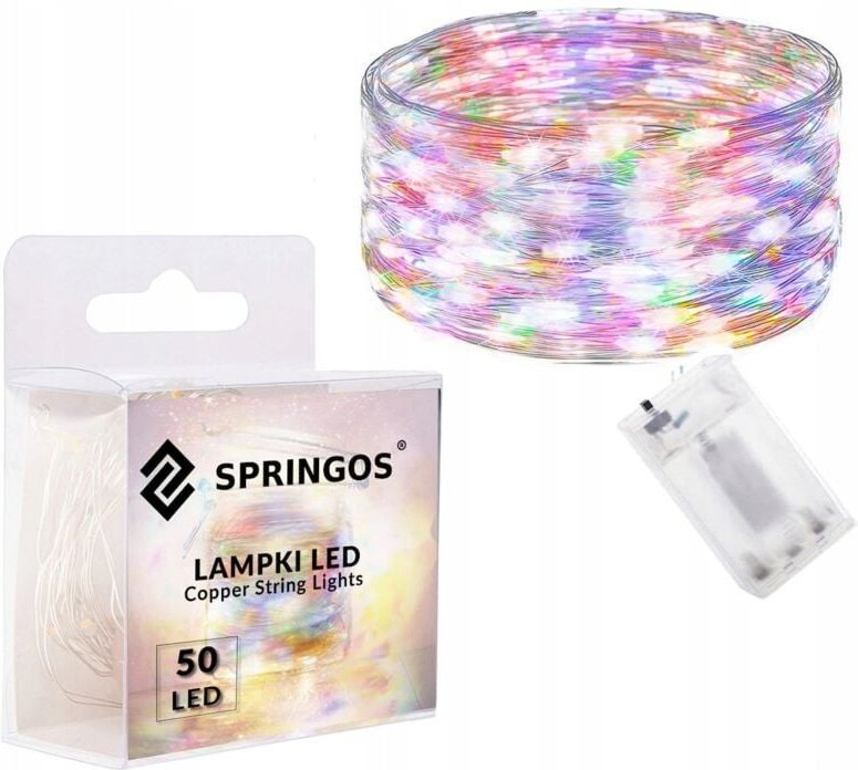 Drahtlichter 50 Led 5m Batteriebetrieben Weihnachtslichter Faden Multi